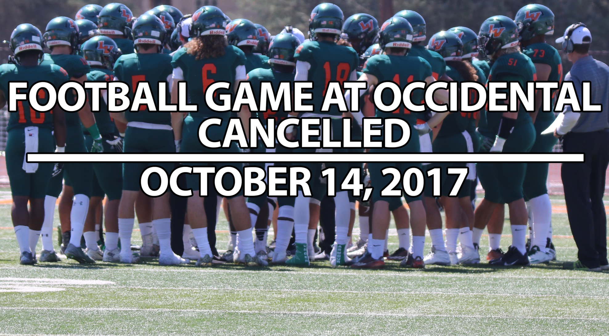 La Verne Football Game at Occidental Cancelled