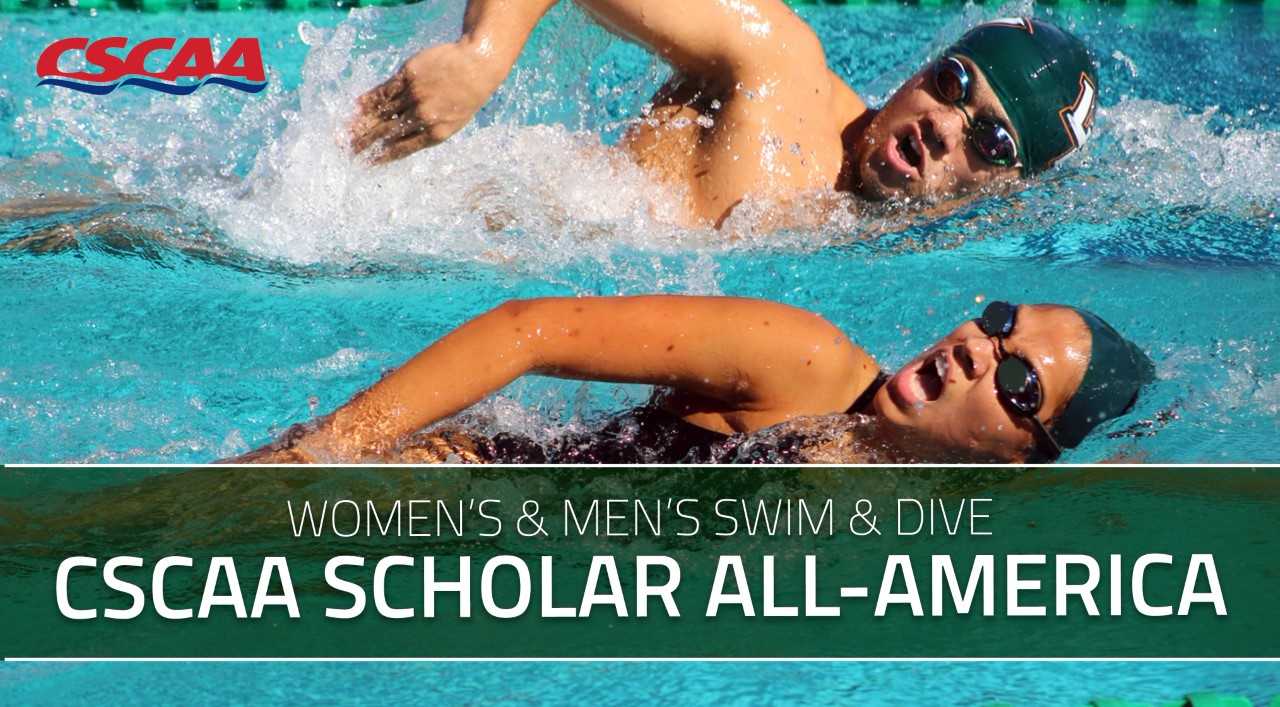 Swimming and Diving teams earn CSCAA Scholar All-American