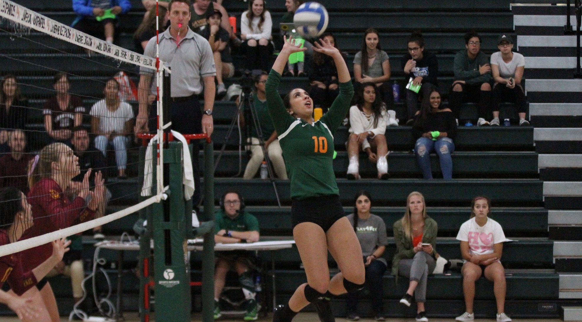 No. 24 Leopards fall to No. 8 CMS in five sets