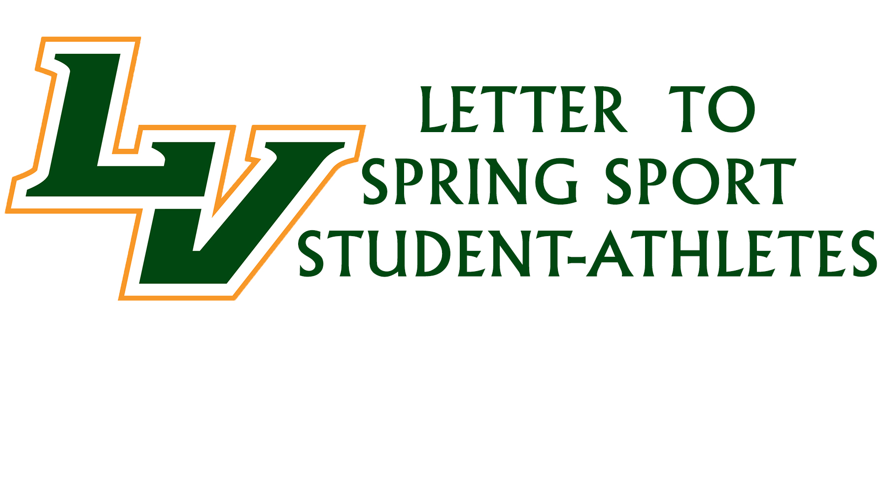 Letter from ULV Provost Reed to Spring Student-Athletes