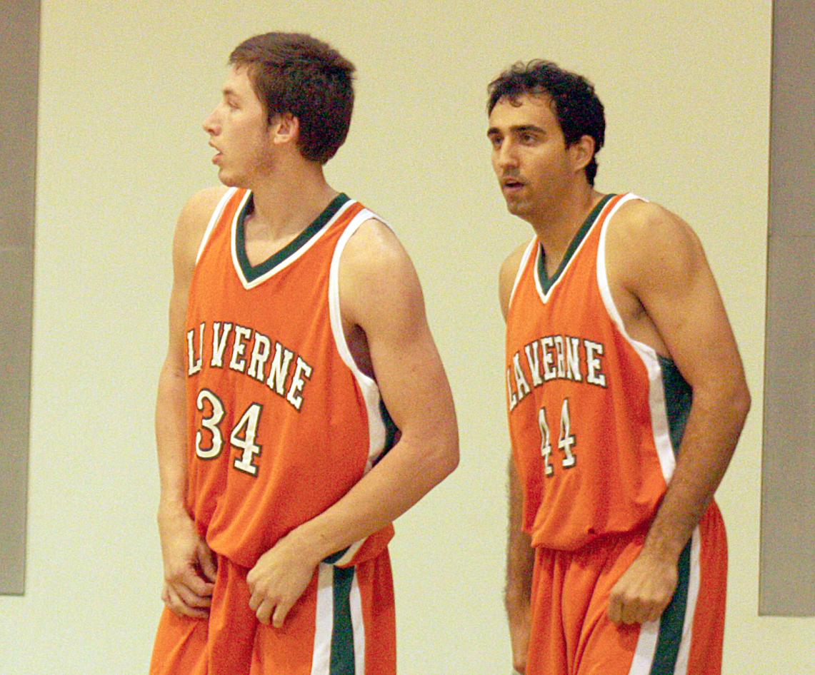 Austin Napolitano (left) and Alex Wolpe combined for 29 points and 24 rebounds against the Hens
