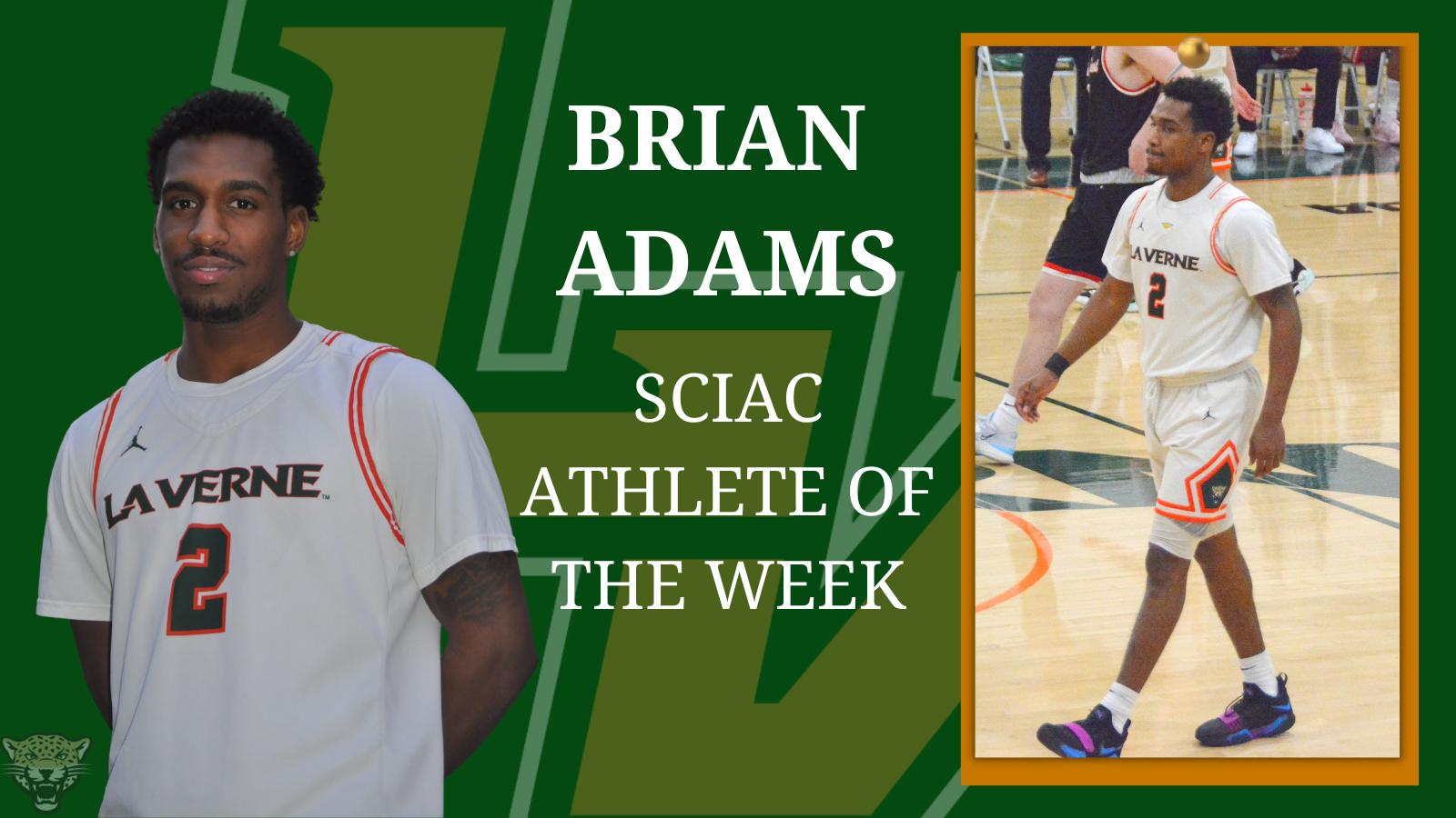 Brian Adams Named SCIAC Defensive Athlete Of The Week