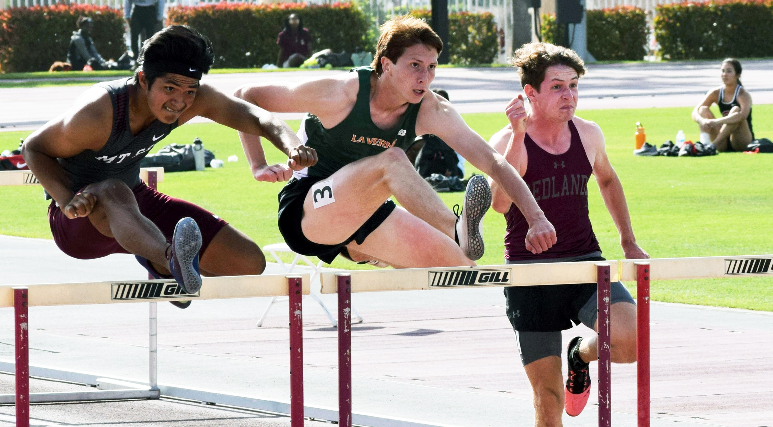 Zachary Reid ran the fourth-best time (15.19) in La Verne history in the 110m hurdles.