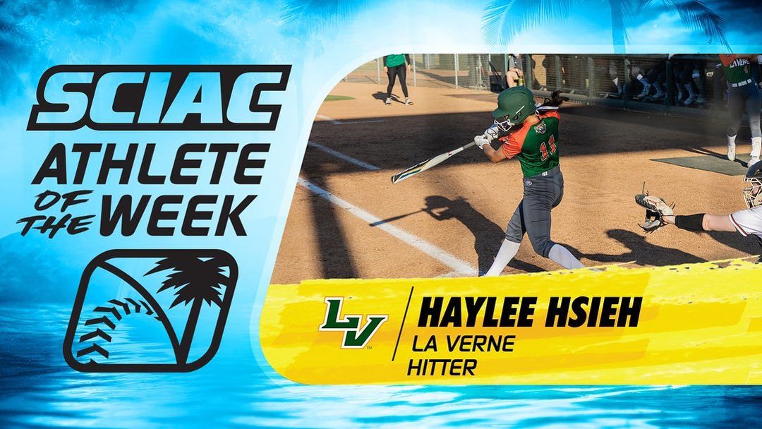 Haylee Hsieh Named SCIAC Hitter Of The Week