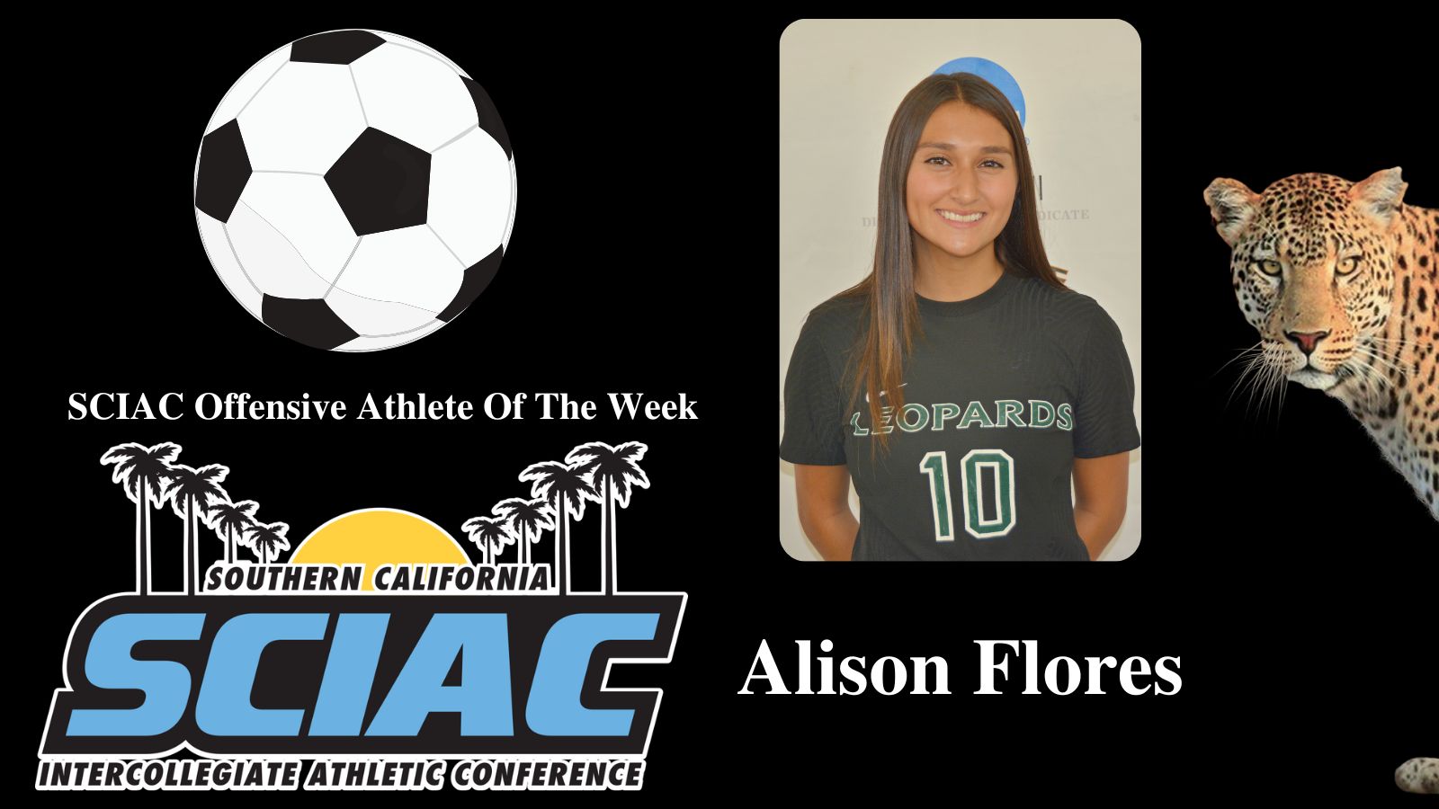Alison Flores Named SCIAC Offensive Athlete Of The Week